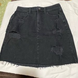 Black jean skirt